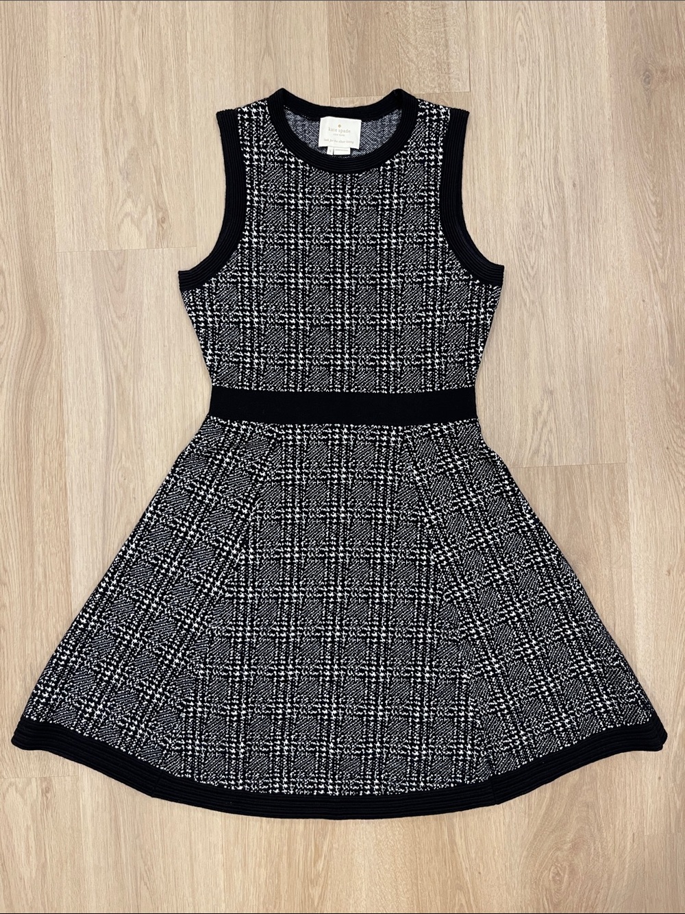 Kate Spade Out West Mod Plaid Sweater Knit Dress
